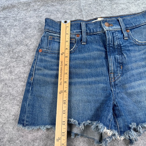Madewell The Perfect jean Short‎ 26 Denim Frayed Edge - Picture 6 of 8